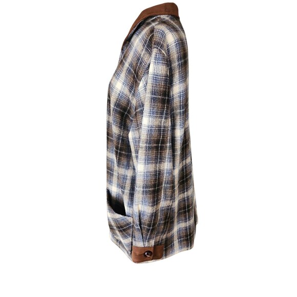 St. John's Bay Vintage Barn Chore Coat Womens Large Plaid  90s Grunge - Picture 2 of 8